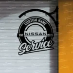 Nissan Metal Sign Bespoke Logo Metal Hanging Sign Car Garage Decor 1