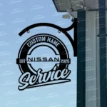 Nissan Metal Sign Bespoke Logo Metal Hanging Sign Car Garage Decor 1