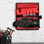 Nissan Neon Sign Lbwk Gtr R35 Poster 1