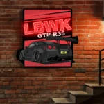Nissan Neon Sign Lbwk Gtr R35 Poster 1