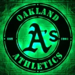 Oakland Athletics Metal Sign Oakland As Logo 1