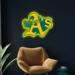 Oakland Athletics Neon Sign As Team Spirit 1