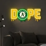 Oakland Athletics Neon Sign Dripping Dope 1