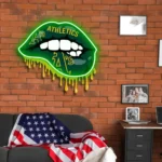 Oakland Athletics Neon Sign Dripping Lips 1