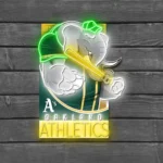 Oakland Athletics Neon Sign Mascot Acrylic 1