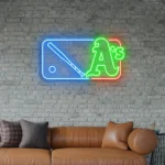 Oakland Athletics Neon Sign Mlb Logo 1