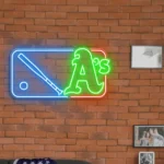 Oakland Athletics Neon Sign Mlb Logo 1