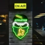 Oakland Athletics Neon Sign Skull 1