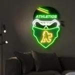 Oakland Athletics Neon Sign Skull 1