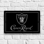 Oakland Raiders Metal Sign Crown Royal Est 1960 1