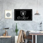Oakland Raiders Metal Sign Crown Royal Est 1960 1