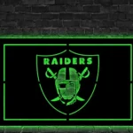 Oakland Raiders Metal Sign Raiders Face Art 1
