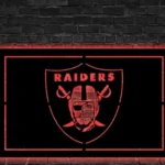 Oakland Raiders Metal Sign Raiders Face Art 1