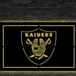 Oakland Raiders Metal Sign Raiders Face Art 1