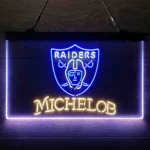 Oakland Raiders Neon Sign Michelob 3 Color 1