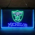 Oakland Raiders Neon Sign Michelob 3 Color 1