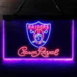 Oakland Raiders Neon Sign Tiara Royal Est 1960 1