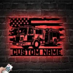 Occupations Trades Metal Sign Custom American Engine Fire Truck Driver 1