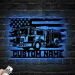 Occupations Trades Metal Sign Custom American Engine Fire Truck Driver 1