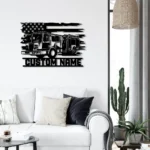 Occupations Trades Metal Sign Custom American Engine Fire Truck Driver 1
