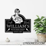 Occupations Trades Metal Sign Custom Butcher Shop 1