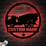 Occupations Trades Metal Sign Custom Concrete Mixer Truck 1