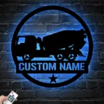 Occupations Trades Metal Sign Custom Concrete Mixer Truck 1