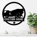 Occupations Trades Metal Sign Custom Concrete Mixer Truck 1