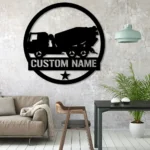 Occupations Trades Metal Sign Custom Concrete Mixer Truck 1