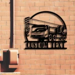 Occupations Trades Metal Sign Custom Crane Truck 1