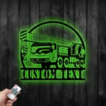 Occupations Trades Metal Sign Custom Crane Truck 1