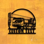 Occupations Trades Metal Sign Custom Crane Truck 1