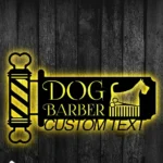 Occupations Trades Metal Sign Custom Dog Barber 1