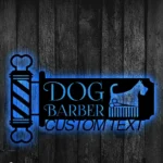 Occupations Trades Metal Sign Custom Dog Barber 1