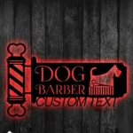 Occupations Trades Metal Sign Custom Dog Barber 1