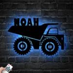 Occupations Trades Metal Sign Custom Drump Truck 1