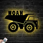 Occupations Trades Metal Sign Custom Drump Truck 1