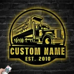 Occupations Trades Metal Sign Custom Drump Truck Driver 1
