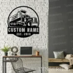 Occupations Trades Metal Sign Custom Drump Truck Driver 1
