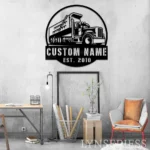 Occupations Trades Metal Sign Custom Drump Truck Driver 1