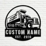 Occupations Trades Metal Sign Custom Drump Truck Driver 1