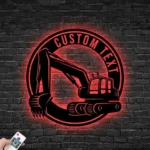 Occupations Trades Metal Sign Custom Excavator Construction 1