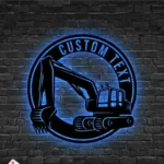 Occupations Trades Metal Sign Custom Excavator Construction 1