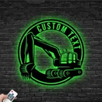 Occupations Trades Metal Sign Custom Excavator Construction 1