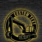 Occupations Trades Metal Sign Custom Excavator Construction 1
