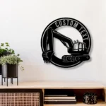 Occupations Trades Metal Sign Custom Excavator Construction 1