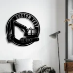 Occupations Trades Metal Sign Custom Excavator Construction 1