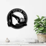 Occupations Trades Metal Sign Custom Excavator Construction 1