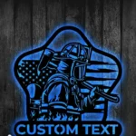 Occupations Trades Metal Sign Custom Firefighter 1