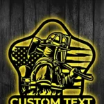 Occupations Trades Metal Sign Custom Firefighter 1